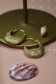 Chunky Boho Hoops Brass