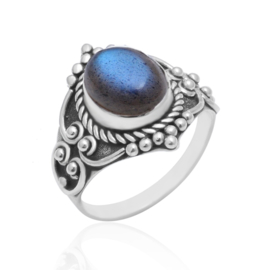 Labradorite Boho Ring Sterling Silver