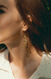 Snake Earrings Brass