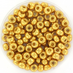 Miyuki Rocailles 4 mm Duracoat Galvanized Gold 4202
