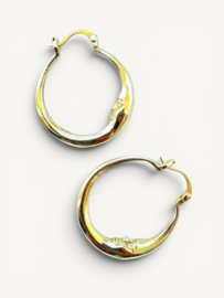 Moon Face Oorbellen - Brass