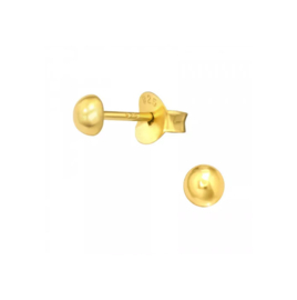 Half Ball Studs Gold Vermeil Oorstekers