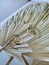 Wave Spirals / Gold Vermeil Oorbellen