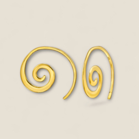 Wave Spirals / Gold Vermeil Oorbellen