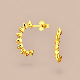 Spike Hoop Studs Gold Vermeil