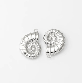 Ammoniet Schelp Bedel Silver Plated