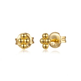Flower Oorstekers Klein - Gold Vermeil