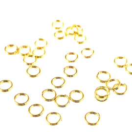 Splitringen 5 mm RVS Goud (10x)