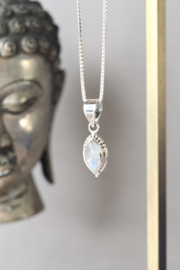 Rainbow Moonstone Pendant Sterling Silver
