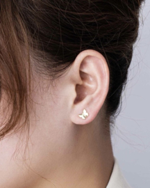 Vlinder Oorstekers - Sterling Zilver