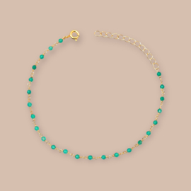 Green Onyx Harmonic Bracelet / Gold Vermeil