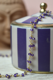 Amethist Bloom Chain Ketting