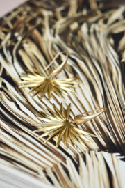 Palm Leaf Earrings Brass