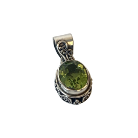 Peridot Pendant Sterling Silver