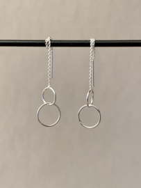 Circles Earchains Sterling Silver