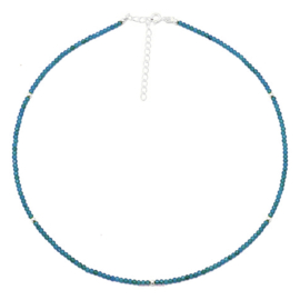 Neo Apatite Beaded Sterling Silver Necklace