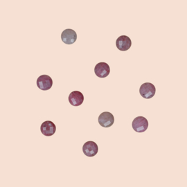 Rhodoniet Facet Coin Kralen (10 pcs)