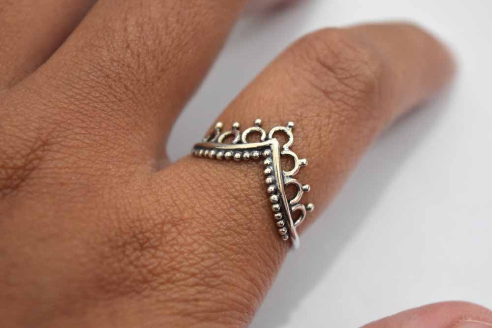 Crown Ring Sterling Silver