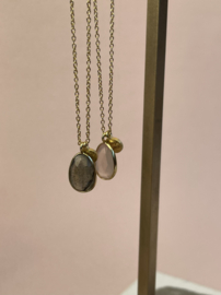 Labradorite Drop Necklace Gold Vermeil / Muja Juma