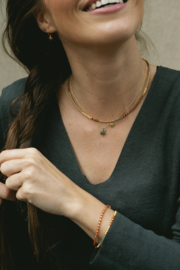 La Tarifa Natural Beaded  Set / Brown Gold