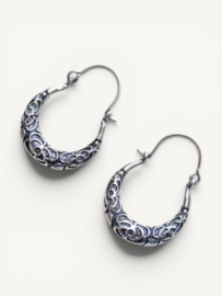 Bohemian Hoops Oorbellen - Brass Zilver