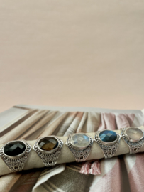 Faceted Rose Quartz Ring Sterling Silver