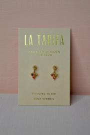 Agni Diya Oorknopjes - Gold Plated