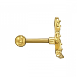 Leaf Branch Piercing Gold Vermeil