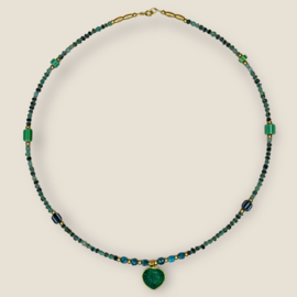 Sari Heart Emerald Ketting