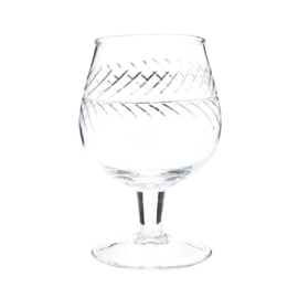 Cognac Glass W/ Cutting / Madam Stoltz