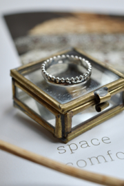 Dotted Band Ring Sterling Silver