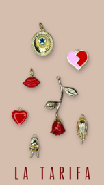 Valentijn Hart Bedel Gold Plated