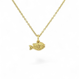 Happy Fish Necklace Gold Vermeil
