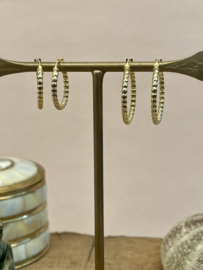 Dotted Hoops Gold Vermeil 25 mm Oorbellen