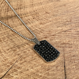 STAINLESS STEEL TAG NECKLACE