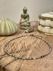 Mixed Gems Anklet Silver Enkelbandje