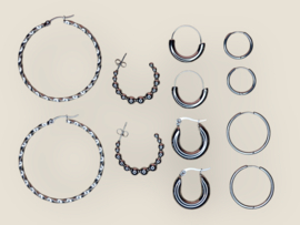 Nira Hoops - Stainless Steel Zilver