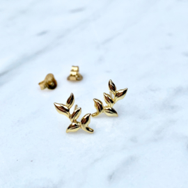 Branch Oorstekers - Gold Vermeil