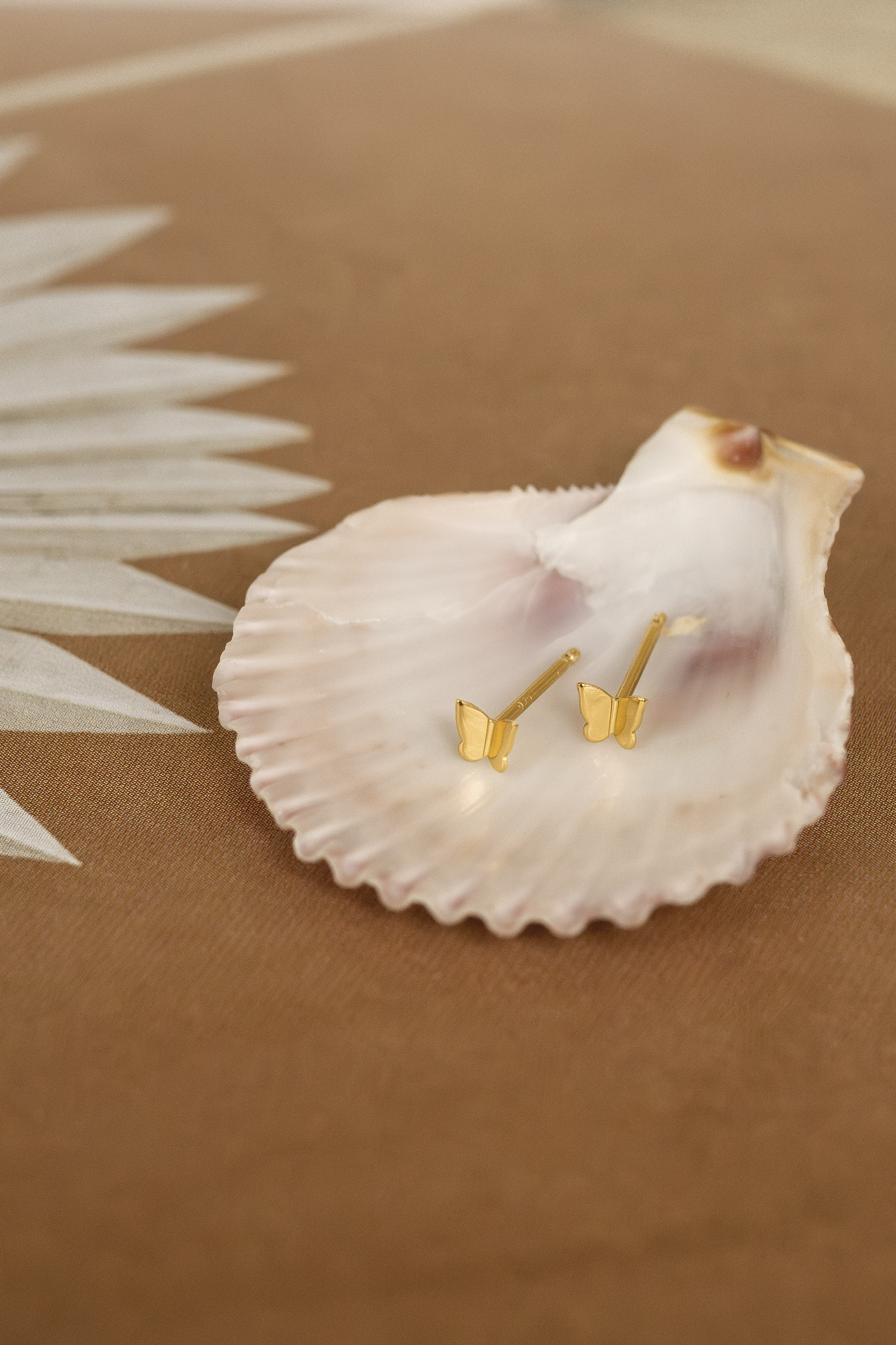 Butterfly Earstuds Gold Vermeil