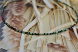 Ruby Zoisite Beaded Gold Vermeil Necklace