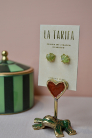 Rocky Peridot Oorstekers - Gold Vermeil