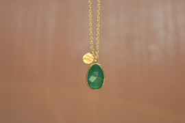 Green Zed Collier Gold Vermeil  / Muja Juma