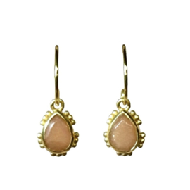 Cattleya Earrings Peach Moonstone / Muja Juma