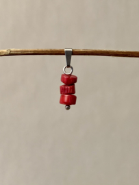 Coral 3-Stone Pendant