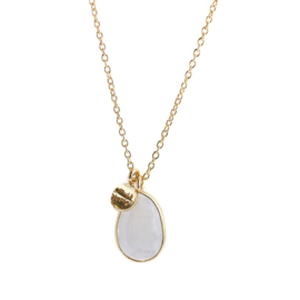 Moonstone Drop Necklace Gold Vermeil / Muja Juma