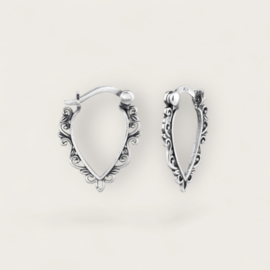 Filigree V Hoops Sterling Silver