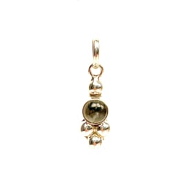 Moss Agate Dots Sterling Silver Pendant