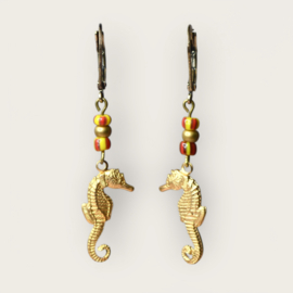 Dream Seahorse Earrings Brass
