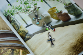 Round Cross Pendant Sterling Silver
