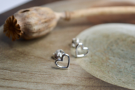 Heart Studs Sterling Silver